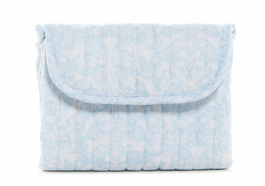 QUILTED CHANGING MAT - WOODLAND BLUE