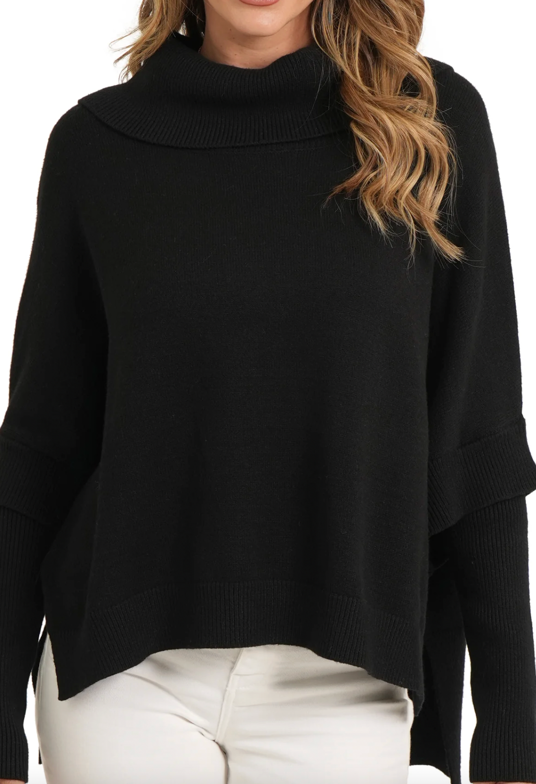 Draped Sweater in Black