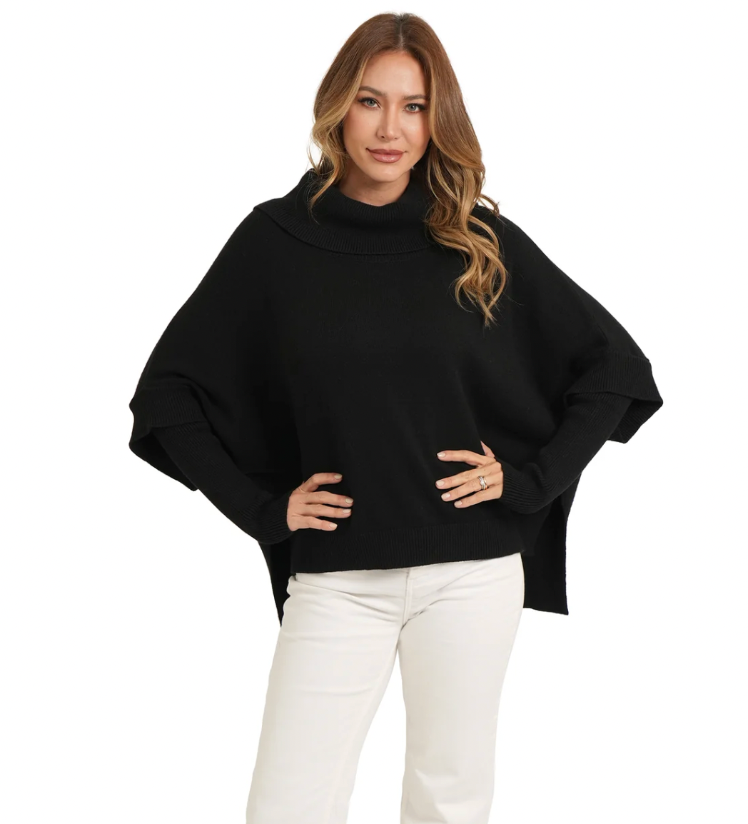 Draped Sweater in Black