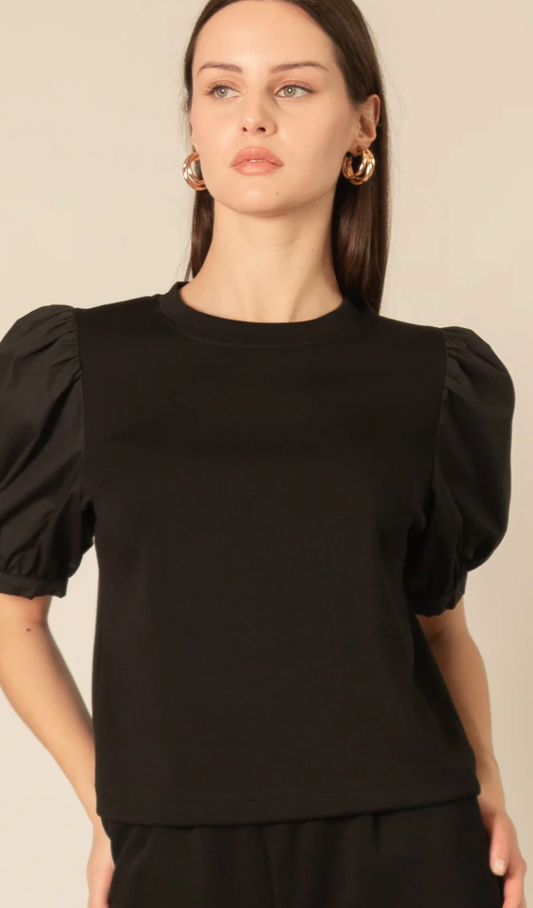 Lillie Poplin Short Sleeve Top