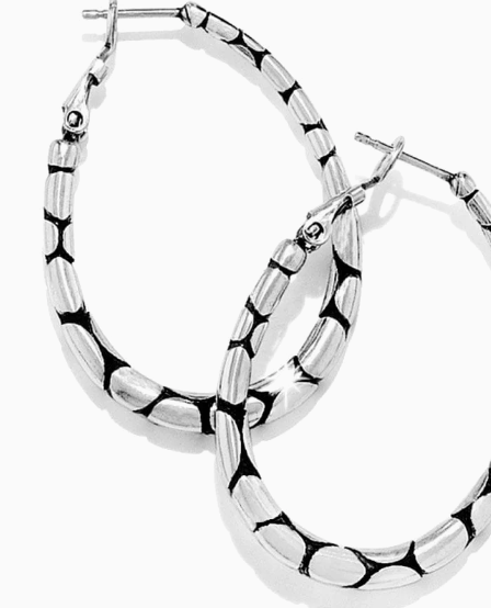 Pebble Oval Hoop Earrings