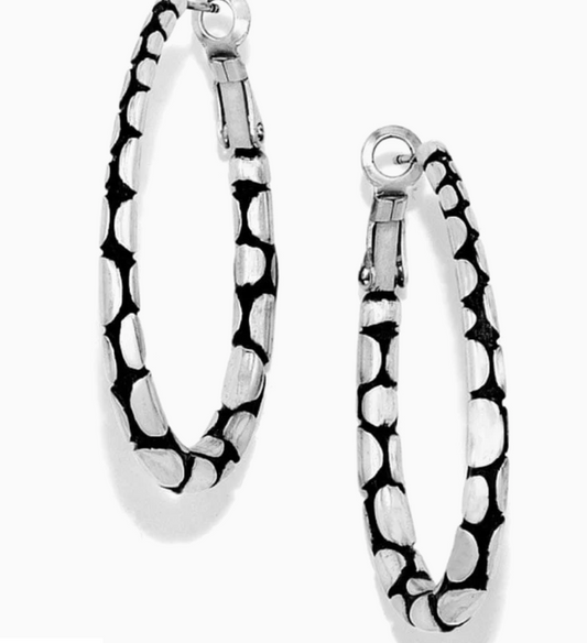 Pebble Oval Hoop Earrings