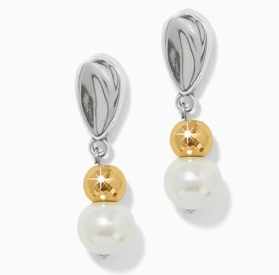 Cascade Unity Pearl Post Drop Earrings