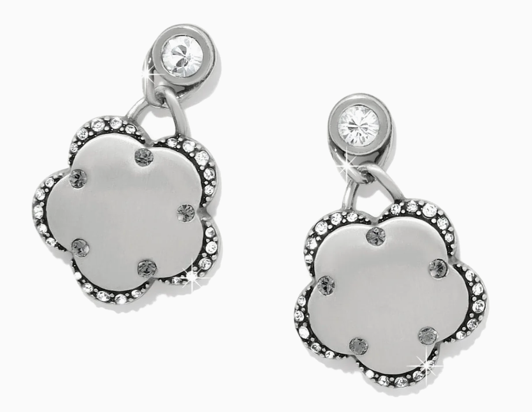 Gaia Flower Post Drop Earrings