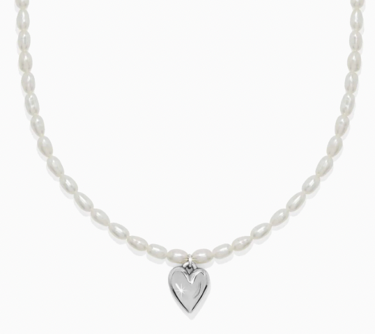 Cascade Embrace Pearl Heart Necklace