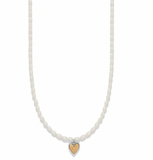 Cascade Embrace Pearl Heart Necklace