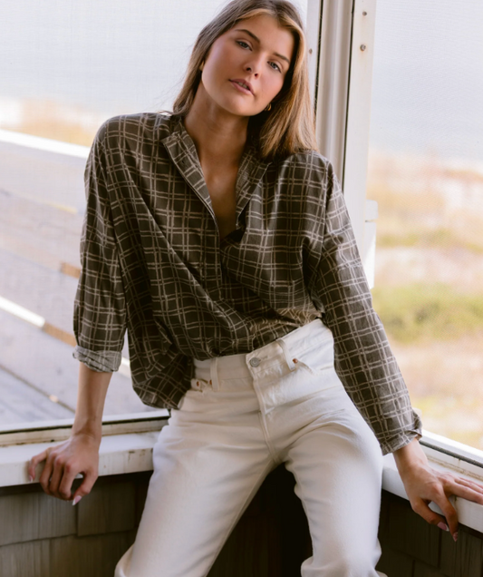 Cotton Sunset Shirt - Sawgrass Check