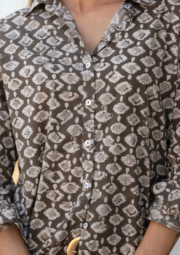 Cotton Keepsake Button Down - Dune Thicket