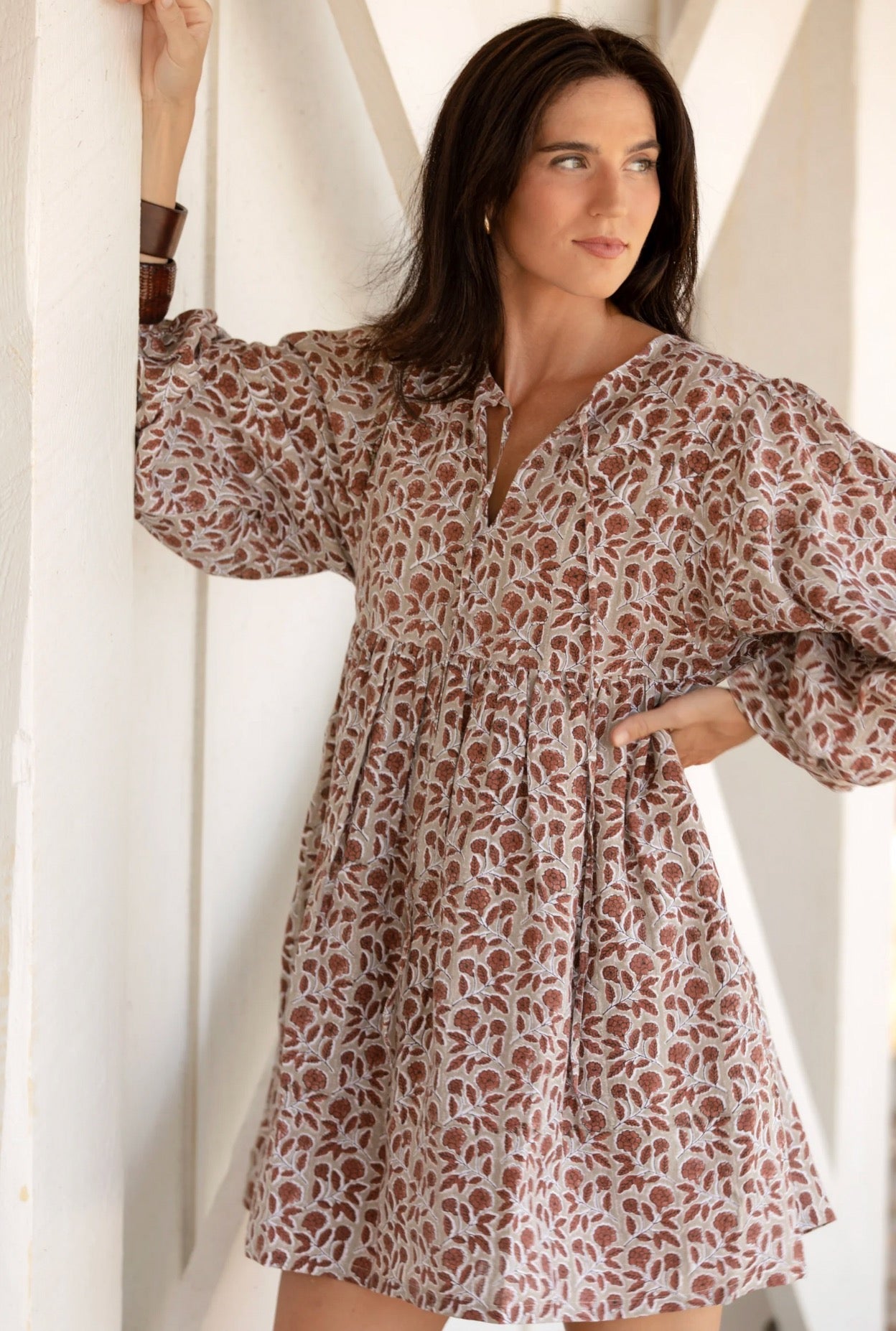 Relaxed Mini Dress - Rouge Floral