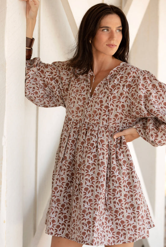 Relaxed Mini Dress - Rouge Floral