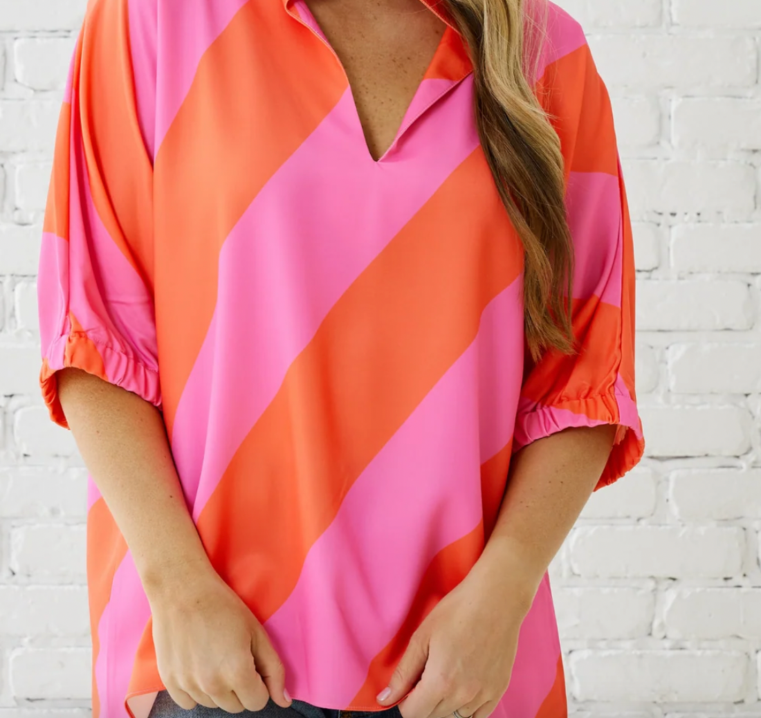 COCO TOP PINK/ORANGE