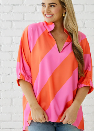 COCO TOP PINK/ORANGE