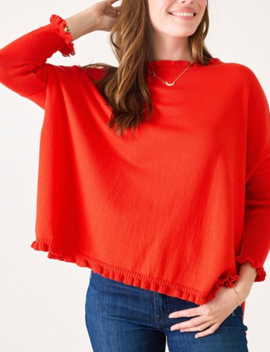 Catalina Ruffley  Cotton Sweater