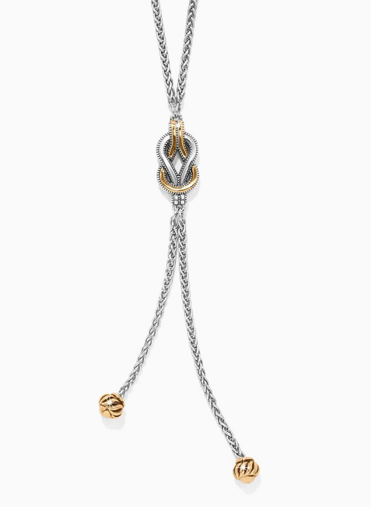 Interlok Harmony Two Tone Lariat Necklace