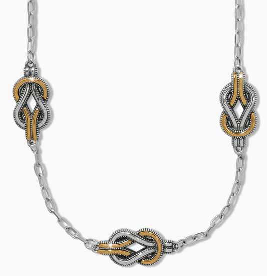 Interlok Harmony Two Tone Trio Necklace