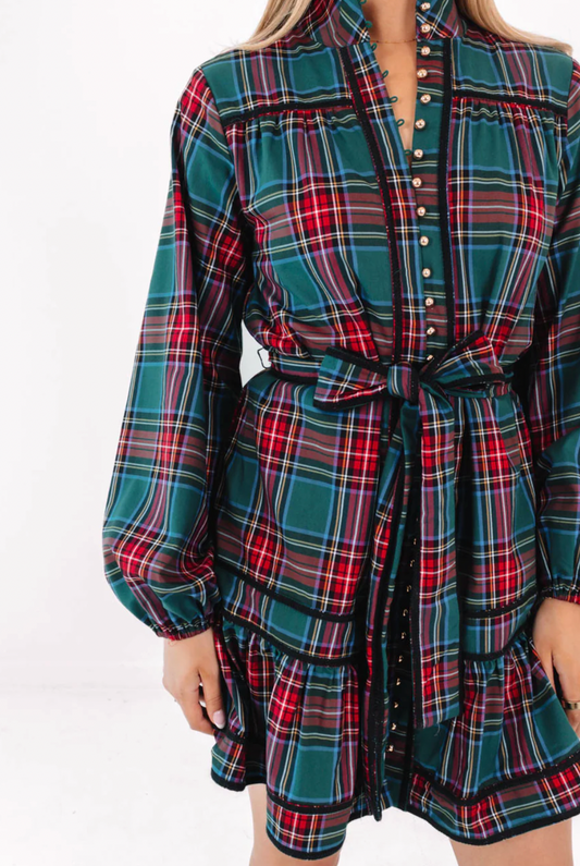 Zanna Long Sleeve Tie Dress