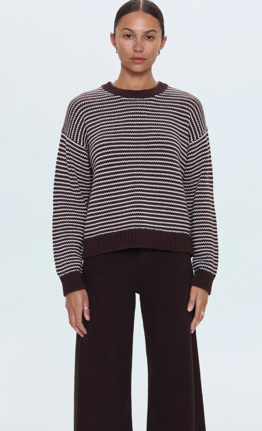 Aura Relaxed Crew Neck Sweater - Mocha