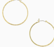 Gold Textured Hoops