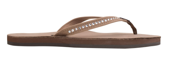 Crystal Collection - Single Layer Arch Support Leather 1/2" Narrow Strap with Swarovski® Crystals