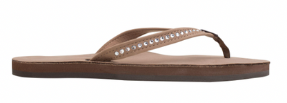 Crystal Collection - Single Layer Arch Support Leather 1/2" Narrow Strap with Swarovski® Crystals