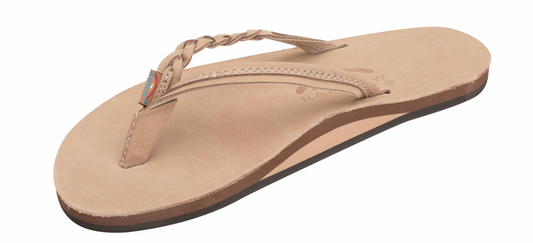 Flirty Braidy - Single Layer Premier Leather 1/2" Narrow Strap with Braid