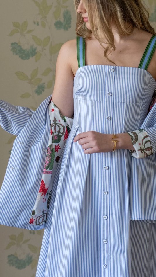 Constance Midi in Grapemist Stripe