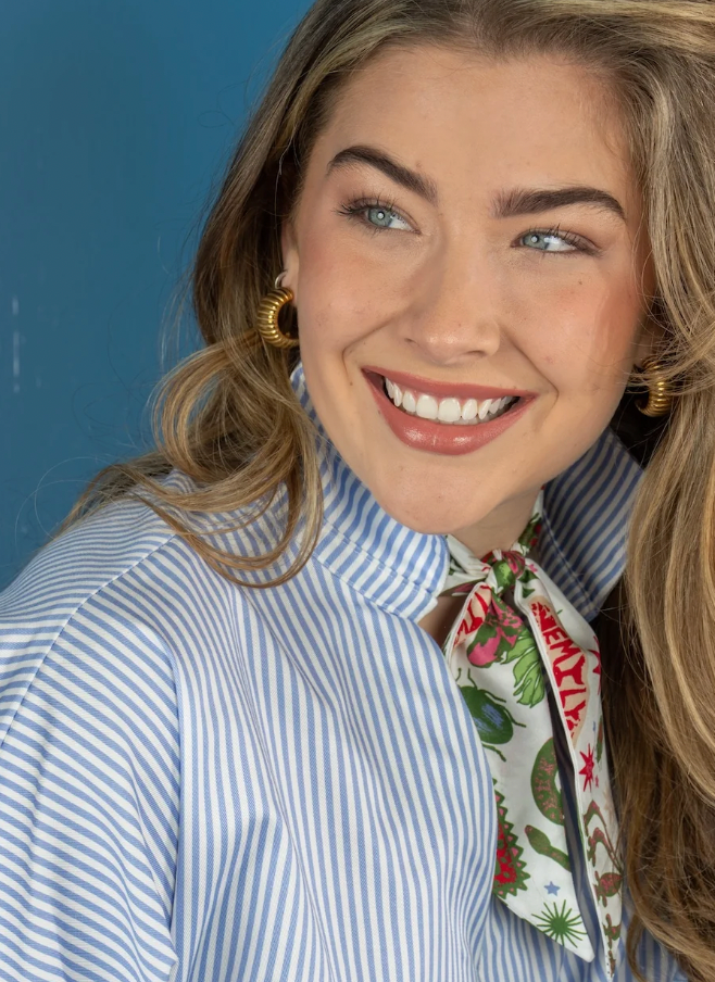 Hand-Stitched Silk Scarfette Iconic Joy
