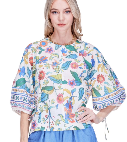 Festival Florals Gored Top