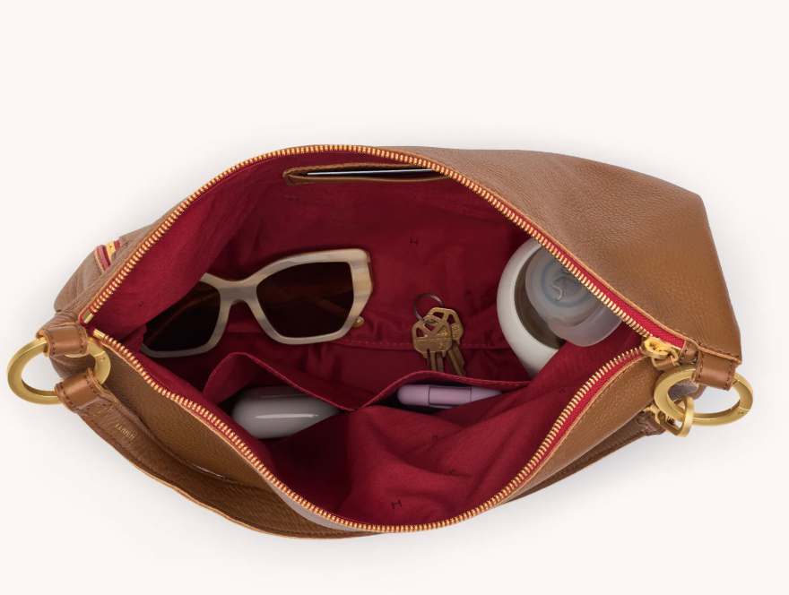 Kyle lrg Mahogany Pebble/Brushed Gold Red Zip