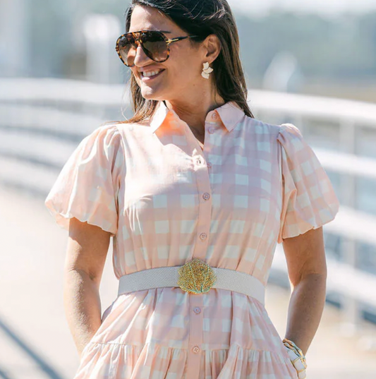 Jana Dress Pink Buffalo Check