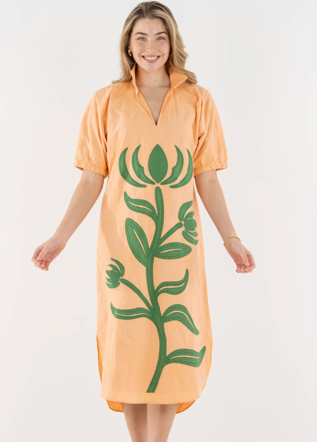 Poppy Caftan Peach Chai