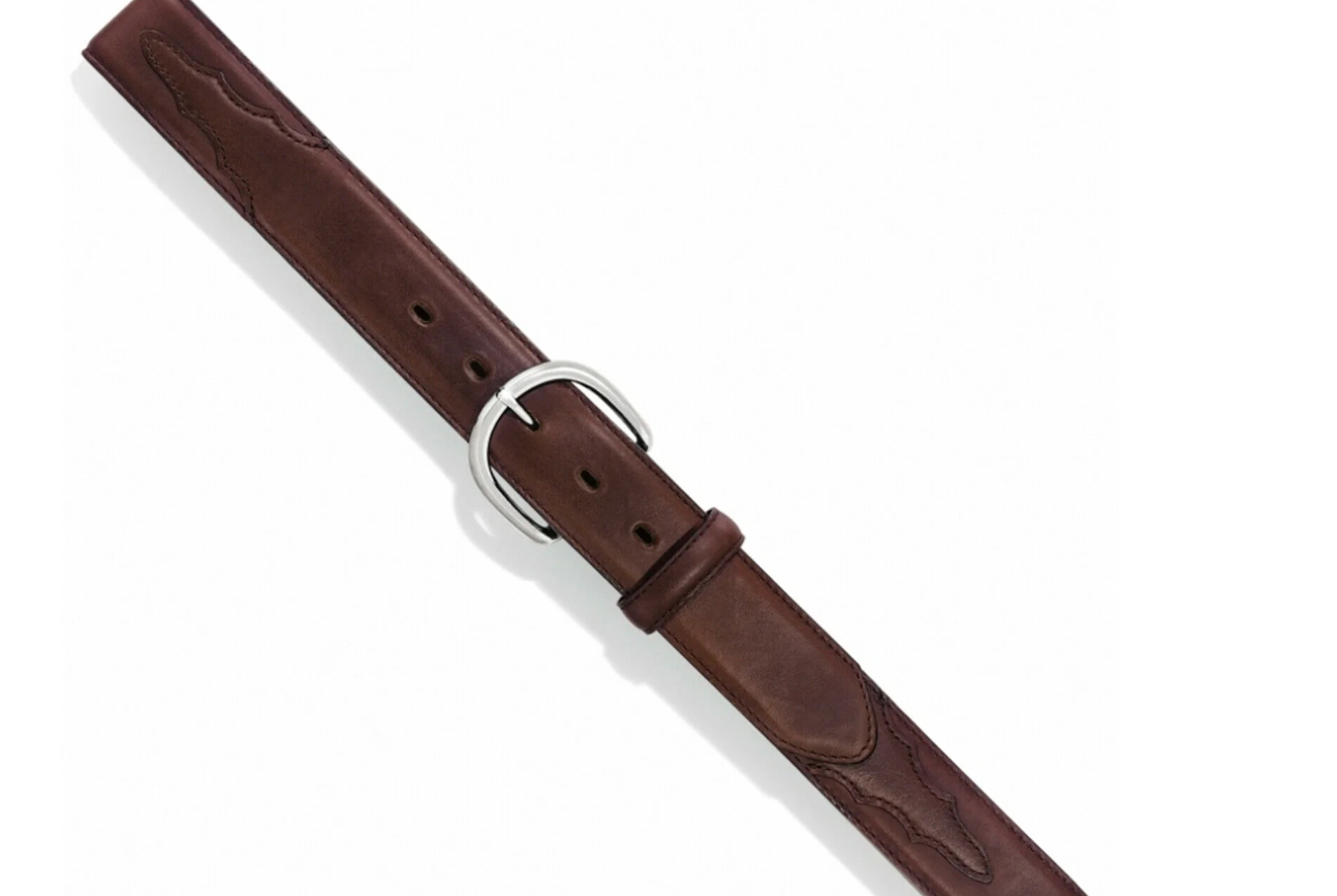 Justin Men's Classic Western Brown Leather Belt 53717