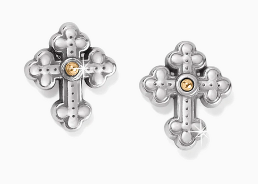 Luna Cross Mini Post Earrings