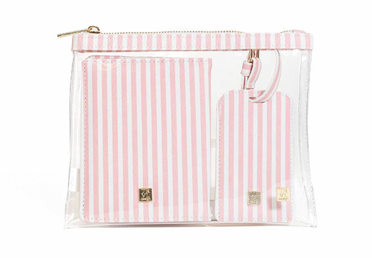 LUXE TRVL 3PC SET - PIMLICO STRIPE PINK