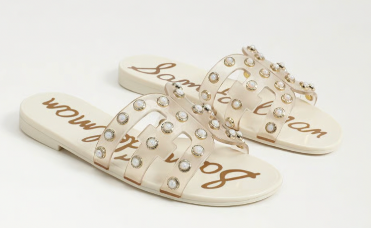 Bay Jelly Slide Sandal  Ivory
