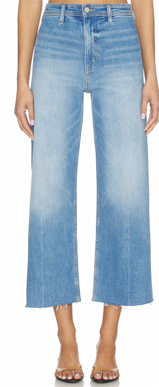 Penny Crop High Rise Wide Leg Jeans
