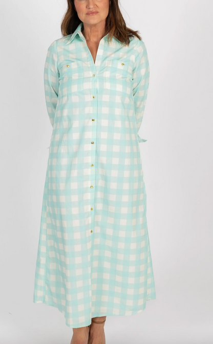 Harper Dress - Blue Buffalo Check
