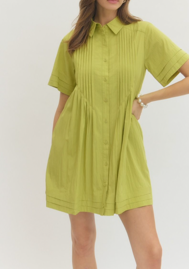 Chartreuse Mini Dress