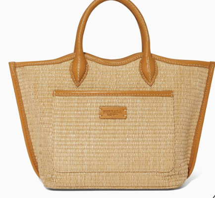 Blonde Biancca Medium Straw Tote