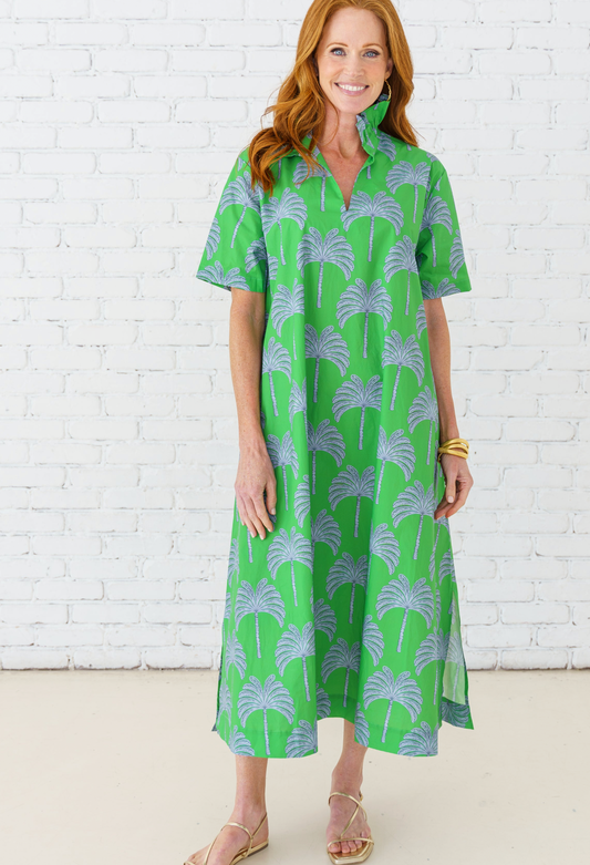 Georgia Palm Dress Green