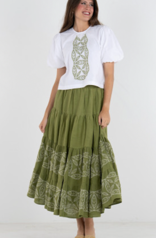 Tiered Maxi Skirt Cardamom