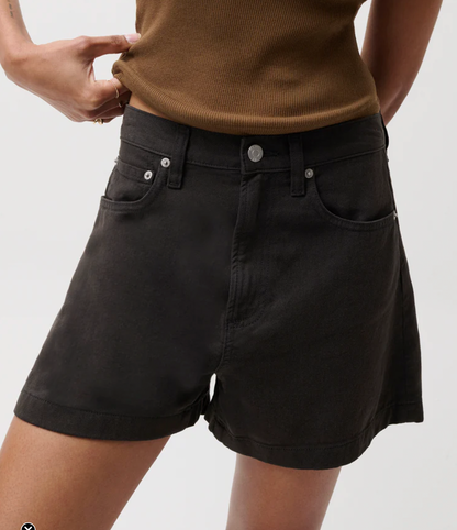 Kimora High Rise Linen Short - Bristol Black