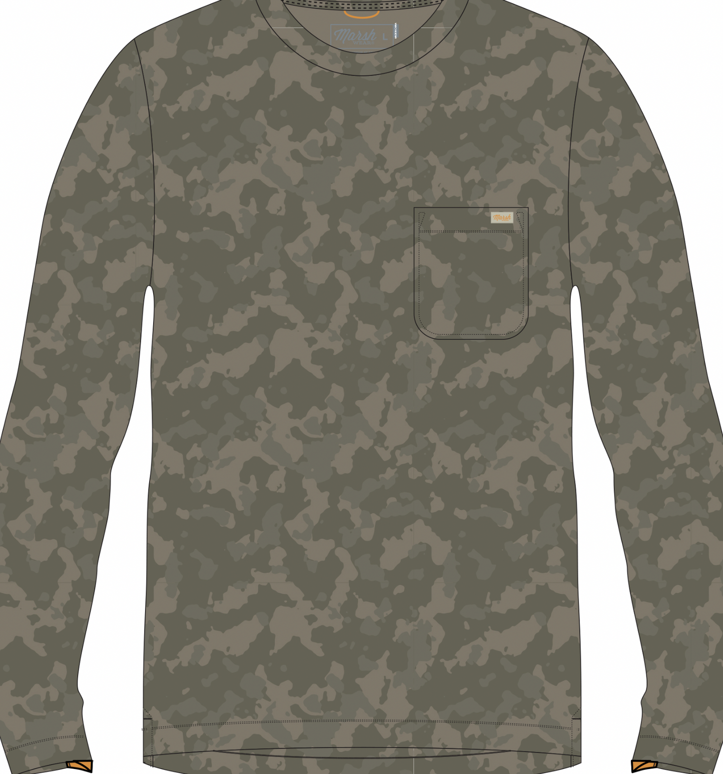 Buxton Hagood LS Fossil Foxhole Camo