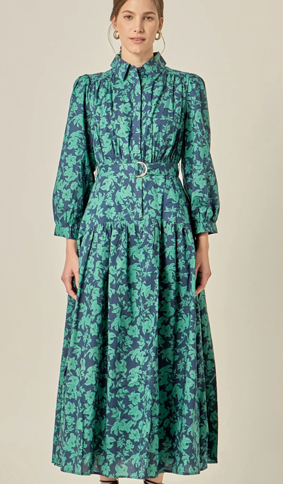 Fall Printed Midi Dress