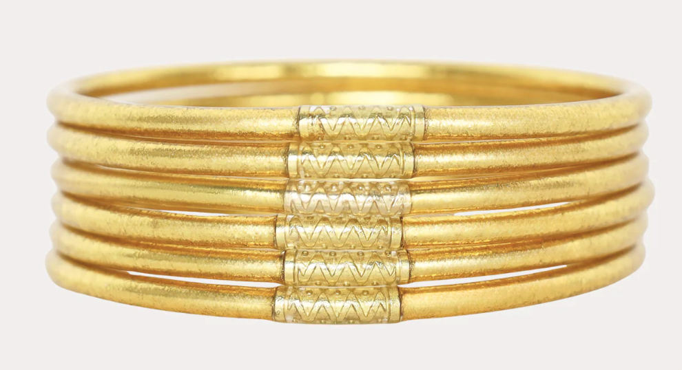 Aura Lumine All Weather Bangles® (Set of 6) Gold