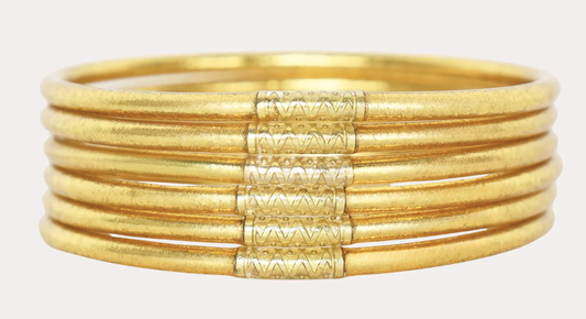 Aura Lumine All Weather Bangles® (Set of 6) Gold