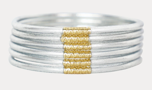 Silver Lumine All Weather Bangles® (Set of 6)