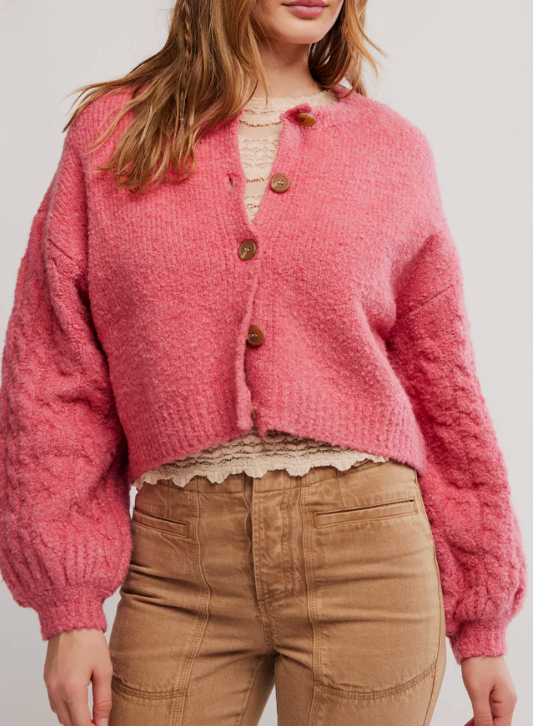 Thistle Cardi Vintage Rose
