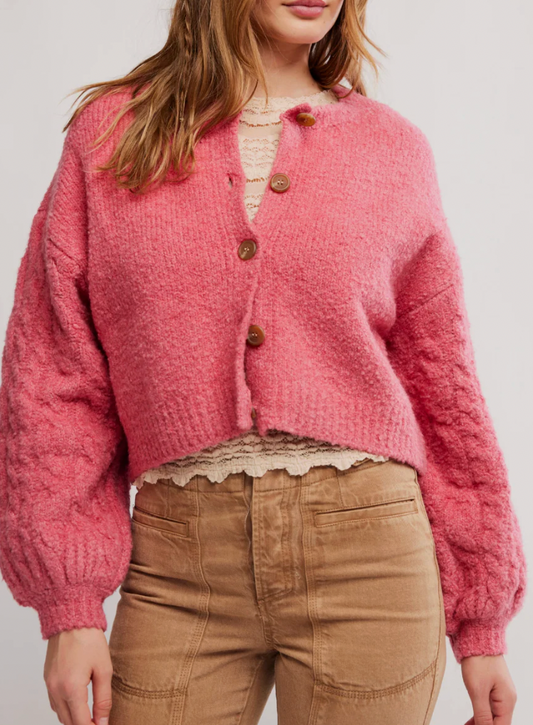Thistle Cardi Vintage Rose
