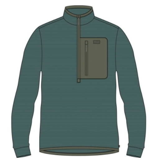 SULLIVAN 1/4 ZIP Mallard Green